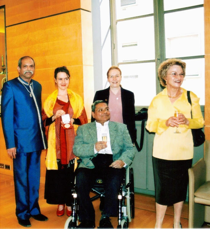 PRESENTATION OF PANDIT SHYAMAJI KRISHNAVARMA  SIVER MEDAL AT SORBONNE UNIVERSITY , PARIS, FRANCE 